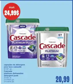 Wholesale Club CAPSULES DE DÉTERGENT POUR LAVE-VAISSELLE 51/67 UN offer