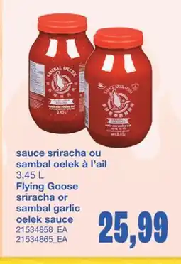 Wholesale Club SAUCE OU SAMBAL OELEK À L'AIL, 3,45 L offer