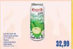 Wholesale Club JUS DE NOIX DE COCO AVEC PULPE, 24 X 500 ML offer