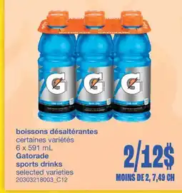 Wholesale Club BOISSONS DÉSALTÉRANTES, 6 x 591 mL offer