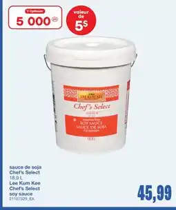 Wholesale Club SAUCE DE SOJA CHEF'S SELECT, 18,9 L offer