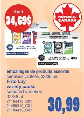Wholesale Club EMBALLAGES DE PRODUITS ASSORTIS, 32/36 un offer
