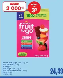 Wholesale Club BARRES FRUIT TO GO, 72 X 14 G OU FRUIT SOURCE, 1,11 KG offer