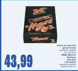 Wholesale Club BARRES DE CHOCOLAT GRAND FORMAT, 24 X 50-93 G offer