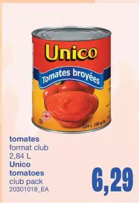 Wholesale Club TOMATES, 2,84L offer