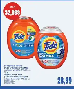 Wholesale Club DÉTERGENT À LESSIVE PODS ORIGINAL OU OXI MAX, 112/63 UN offer