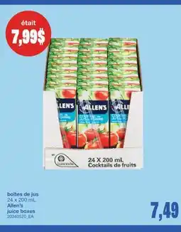 Wholesale Club BOÎTES DE JUS, 24 x 200 mL offer