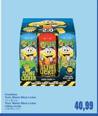 Wholesale Club FRIANDISES Toxic Waste Slime Licker, 12 x 60 mL offer