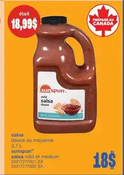 Wholesale Club SALSA DOUCE OU MOYENNE, 3,7 L offer