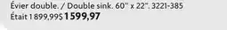 Home Hardware 60 W x 22 D Berkeley Double Vanity with Engineered Stone Top offer