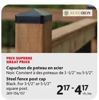 Home Hardware Steel fence post cap offer
