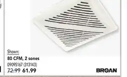 RONA BROAN TrueSeal bathroom fans 80 CFM, 2 sones offer