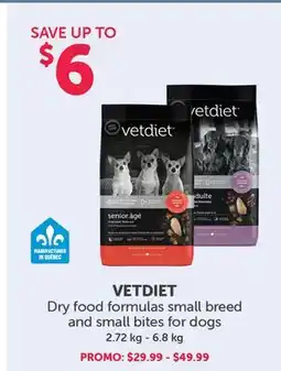 Mondou VETDIET Dry food formulas small breed and small bites for dogs offer