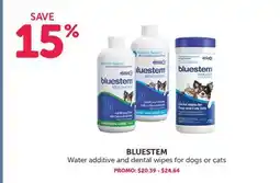 Mondou BLUESTEM Water additive and dental wipes for dogs or cats offer