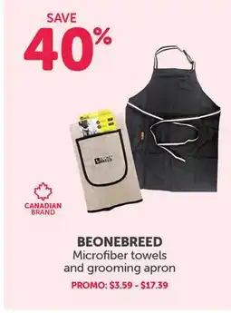 Mondou BEONEBREED Microfiber towels and grooming apron offer