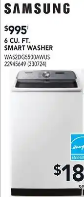 RONA 6 CU. FT. SMART WASHER offer