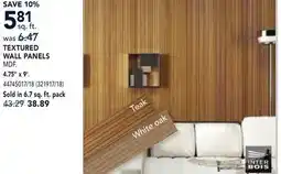 RONA TEXTURED WALL PANELS offer