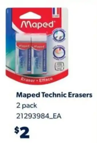 Real Canadian Superstore Maped technic erasers offer