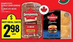 Food Basics Dempster's whole grain bread signature buns offer