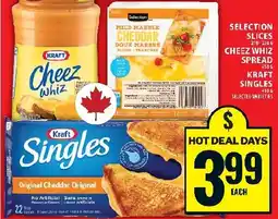 Food Basics Selection slices cheez whiz spread kraft singles offer