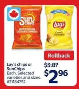 Walmart Lay's chips or SunChips offer