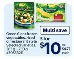 Walmart Green Giant Frozen Vegetables offer