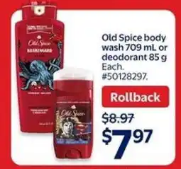 Walmart Old Spice body wash or deodorant offer