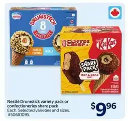 Walmart Nestlé Drumstick variety pack or confectioneries share pack offer