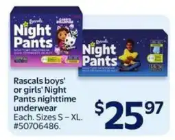 Walmart Rascals Night Pants offer