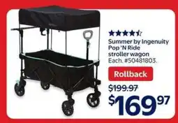 Walmart Summer by Ingenuity Pop 'N Ride stroller wagon offer
