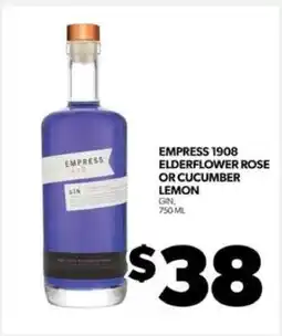 Real Canadian Liquorstore Empress 1908 Elderflower Rose or Cucumber Lemon Gin offer