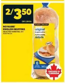 Real Canadian Superstore NO NAME ENGLISH MUFFINS offer
