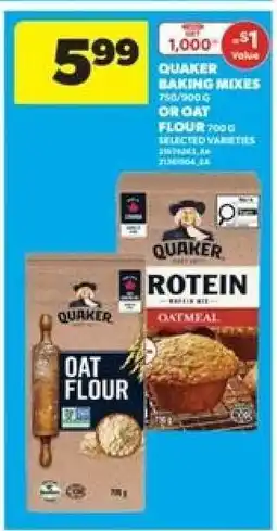 Real Canadian Superstore Quaker Baking Mixes or Oat Flour offer