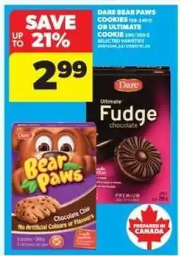 Real Canadian Superstore Dare Bear Paws Cookies or Ultimate Cookies offer