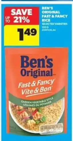 Real Canadian Superstore BEN’S ORIGINAL FAST & FANCY RICE offer