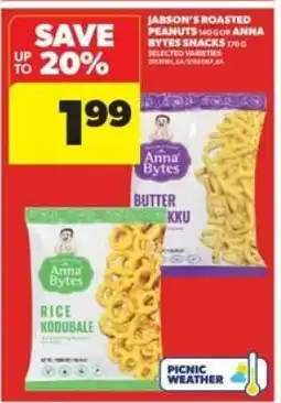 Real Canadian Superstore Jabson's Roasted Peanuts or Anna Bytes Snacks offer