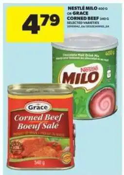 Real Canadian Superstore Nestlé Milo or Grace Corned Beef offer