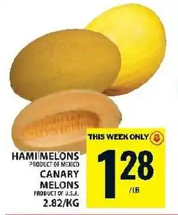 Food Basics Hami melons and canary melons offer