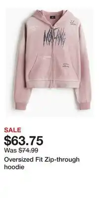 H&M Oversized Fit Zip-through hoodie offer