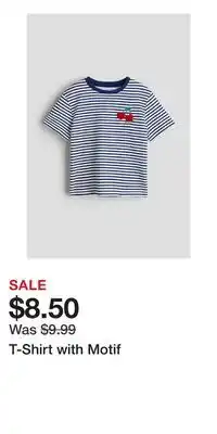 H&M T-Shirt with Motif offer
