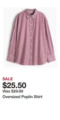 H&M Oversized Poplin Shirt offer