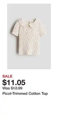 H&M Picot-Trimmed Cotton Top offer