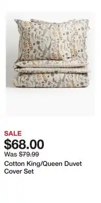 H&M Cotton King/Queen Duvet Cover Set offer