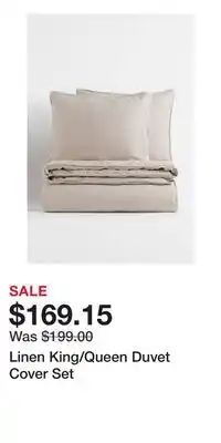 H&M Linen King/Queen Duvet Cover Set offer
