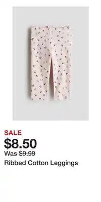 H&M Ribbed Cotton Leggings offer