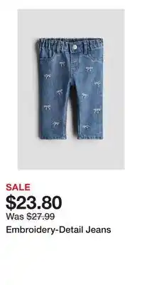 H&M Embroidery-Detail Jeans offer