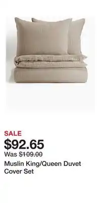 H&M Muslin King/Queen Duvet Cover Set offer
