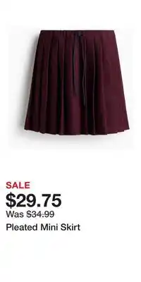 H&M Pleated Mini Skirt offer