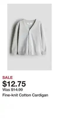 H&M Fine-knit Cotton Cardigan offer