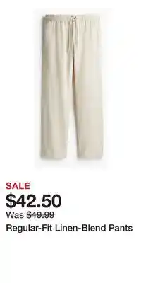 H&M Regular-Fit Linen-Blend Pants offer